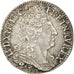 FRANCE, 20 Sols aux insignes, 1/4 ECU, 1707, La Rochelle, KM #376.4, AU(50-53),.
