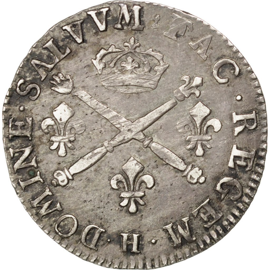 FRANCE, 20 Sols aux insignes, 1/4 ECU, 1707, La Rochelle, KM #376.4, AU(50-53),.