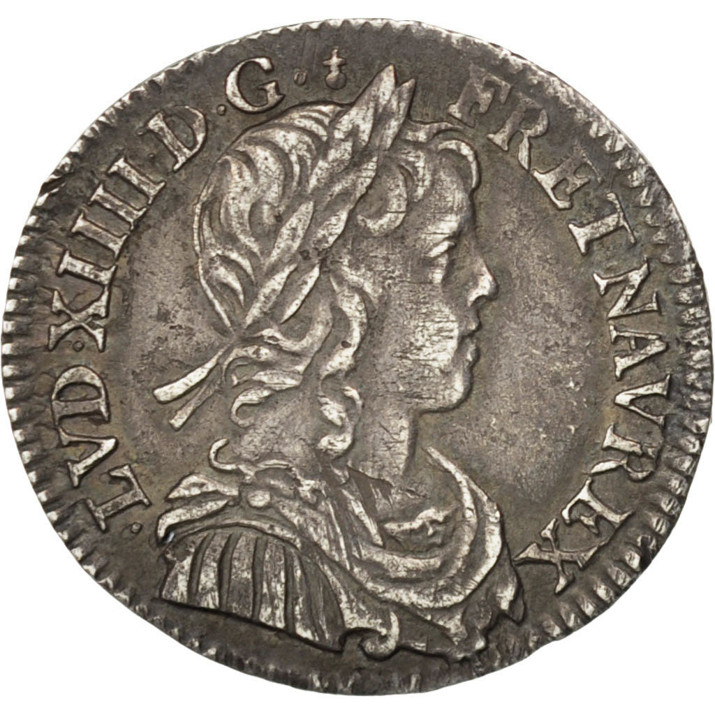 Munten, Frankrijk, Louis XIV, 1/12 Écu à la mèche longue, 1/12 ECU, 10 Sols