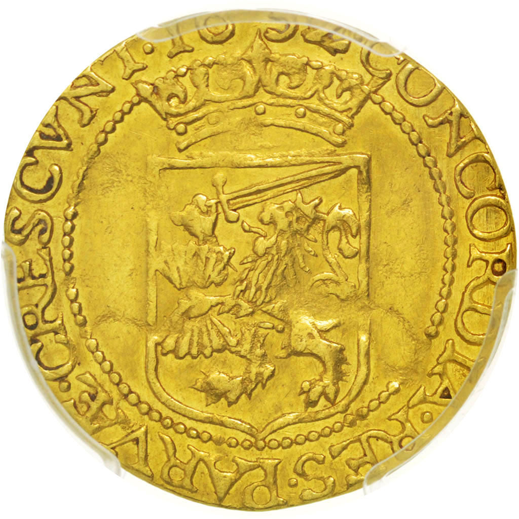 NETHERLANDS, 1/2 Cavalier D'or, 1632, KM #26, graded, PCGS, AU(50-53), Gold,...