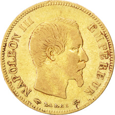 FRANCE, Napoléon III, 10 Francs, 1856, Paris, KM #784.3, VF(30-35), Gold, Gadour