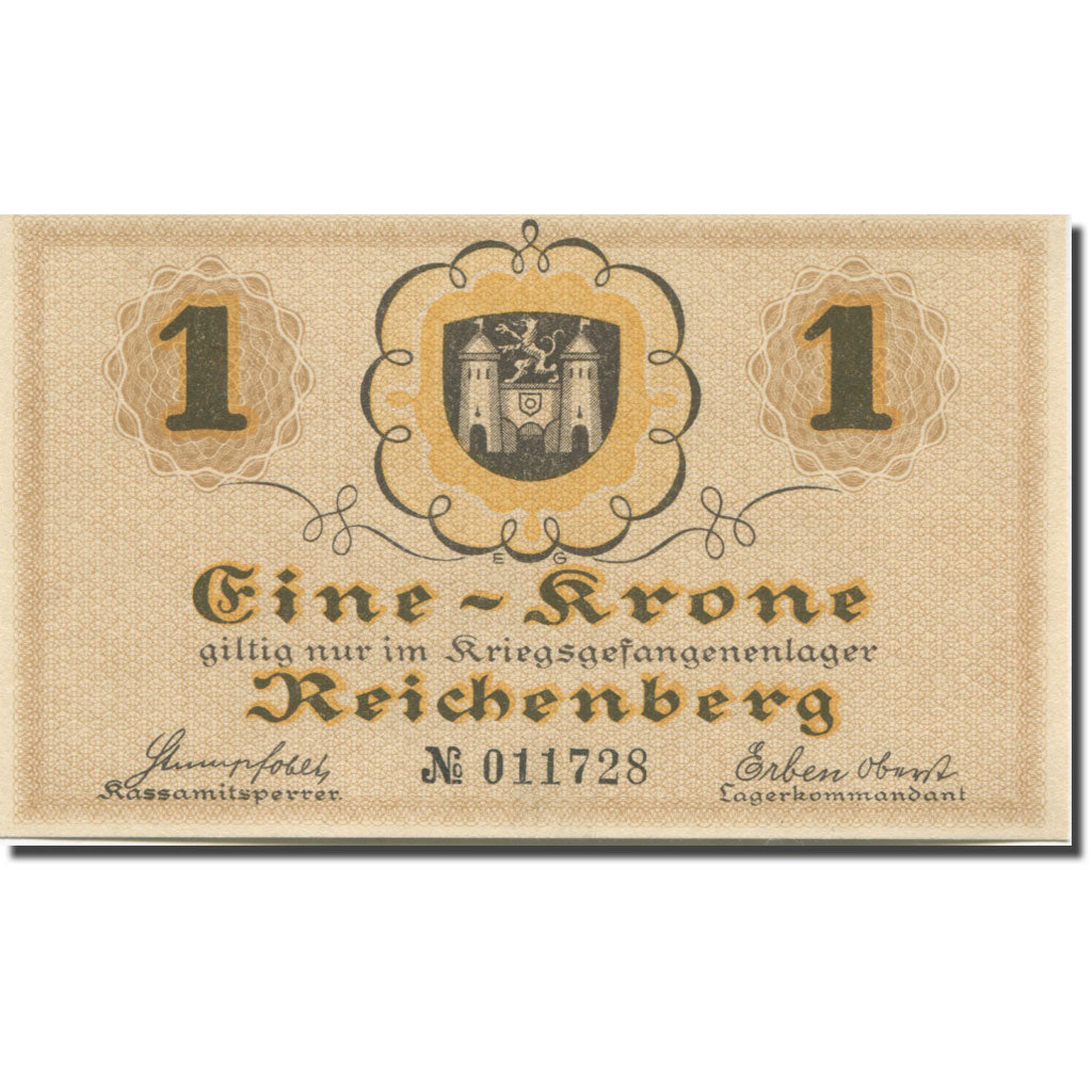 Billet, Autriche, Reichenberg, 1 Krone, château, NEUF