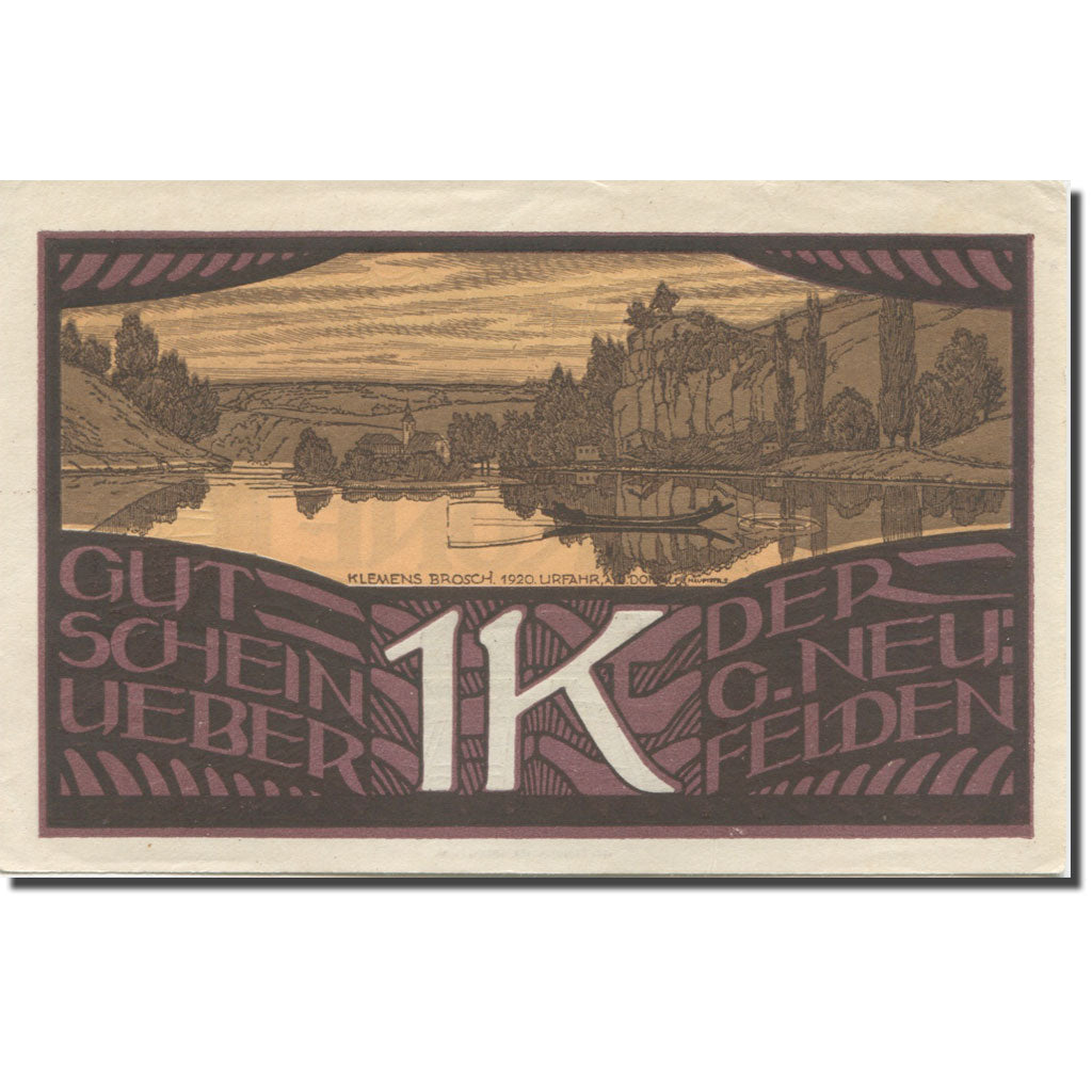 Banknote, Austria, Felden, 1 Krone, lac, AU(55-58), Mehl:FS 644a