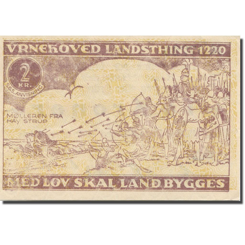 Banknote, Denmark, Haderslev, 2 Kroner, Bataille, 1927, 1927-06-01, UNC(65-70)