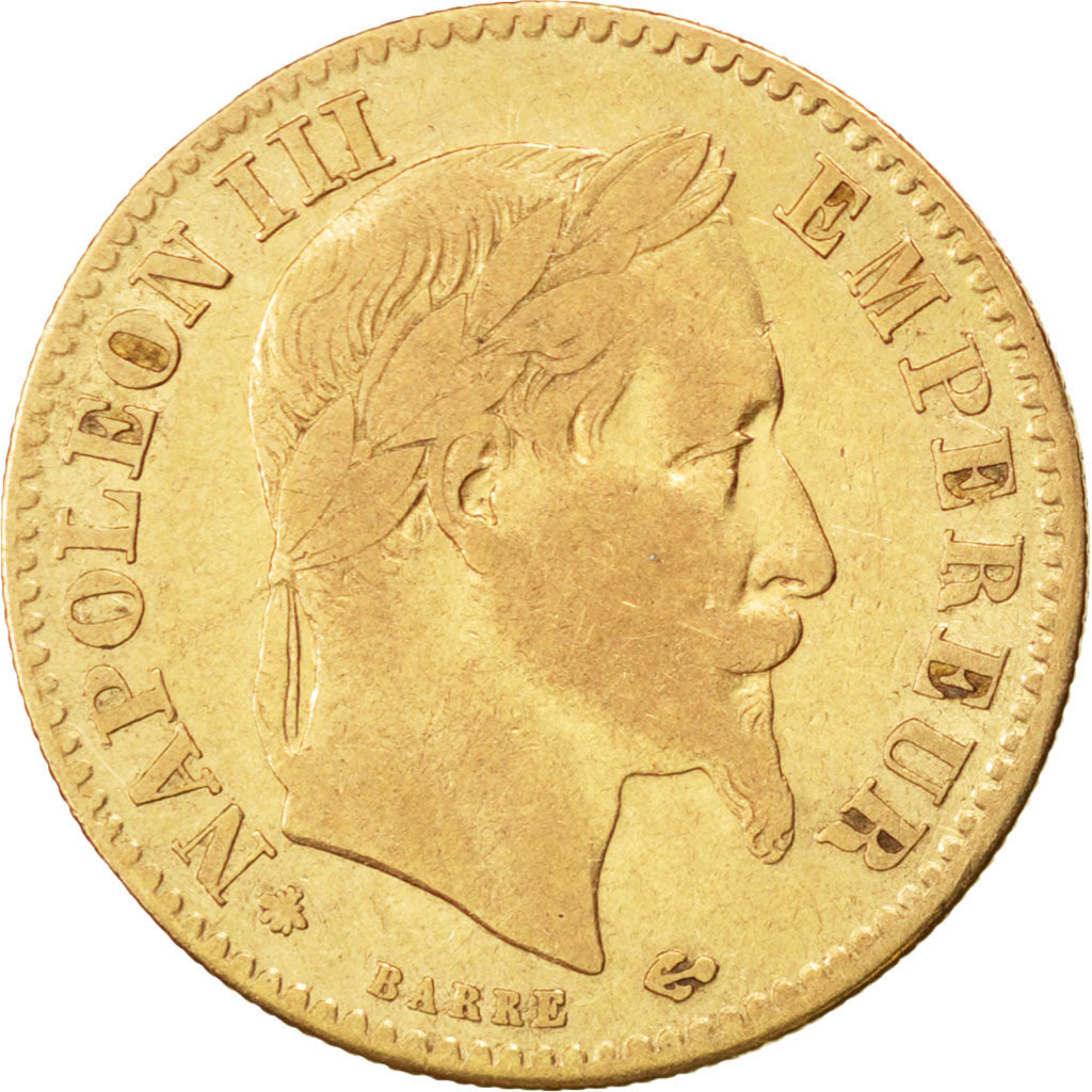 FRANCE, Napoléon III, 10 Francs, 1862, Paris, KM #800.1, VF(30-35), Gold, Gadour