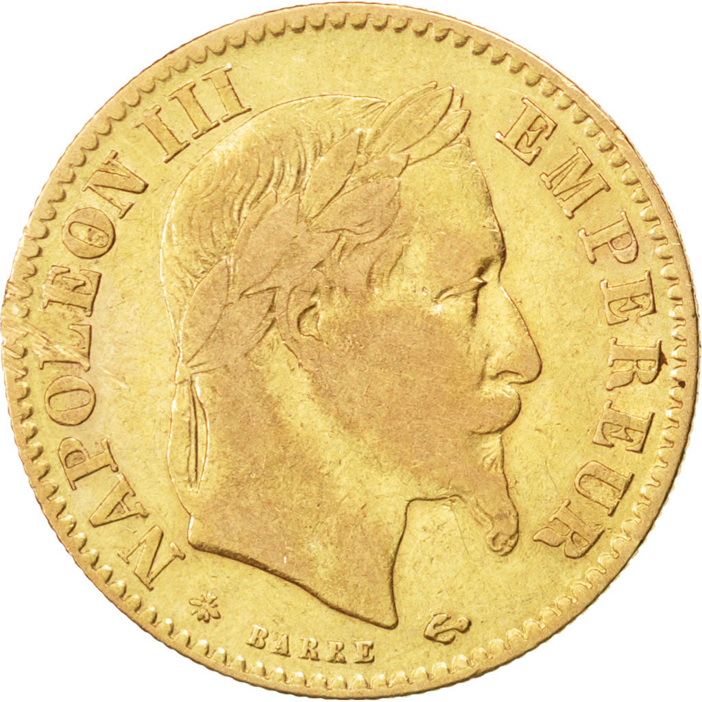 Second Empire, 10 Francs or Napoléon III tête laurée 1862 Paris, KM 800.1