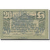 Banknote, Austria, Igls, 20 Heller, montagne, 1920 UNC(65-70)  Mehl:FS 403ssb