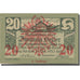 Banknote, Austria, Igls, 20 Heller, paysage, 1920 UNC(65-70) Mehl:FS 403ssc