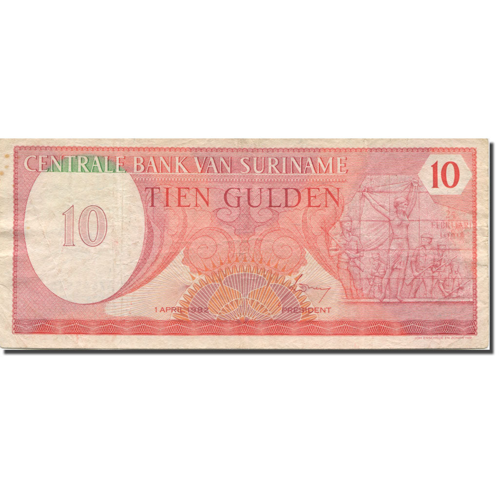 Banknote, Surinam, 10 Gulden, 1982, 1982-04-01, KM:126, EF(40-45)