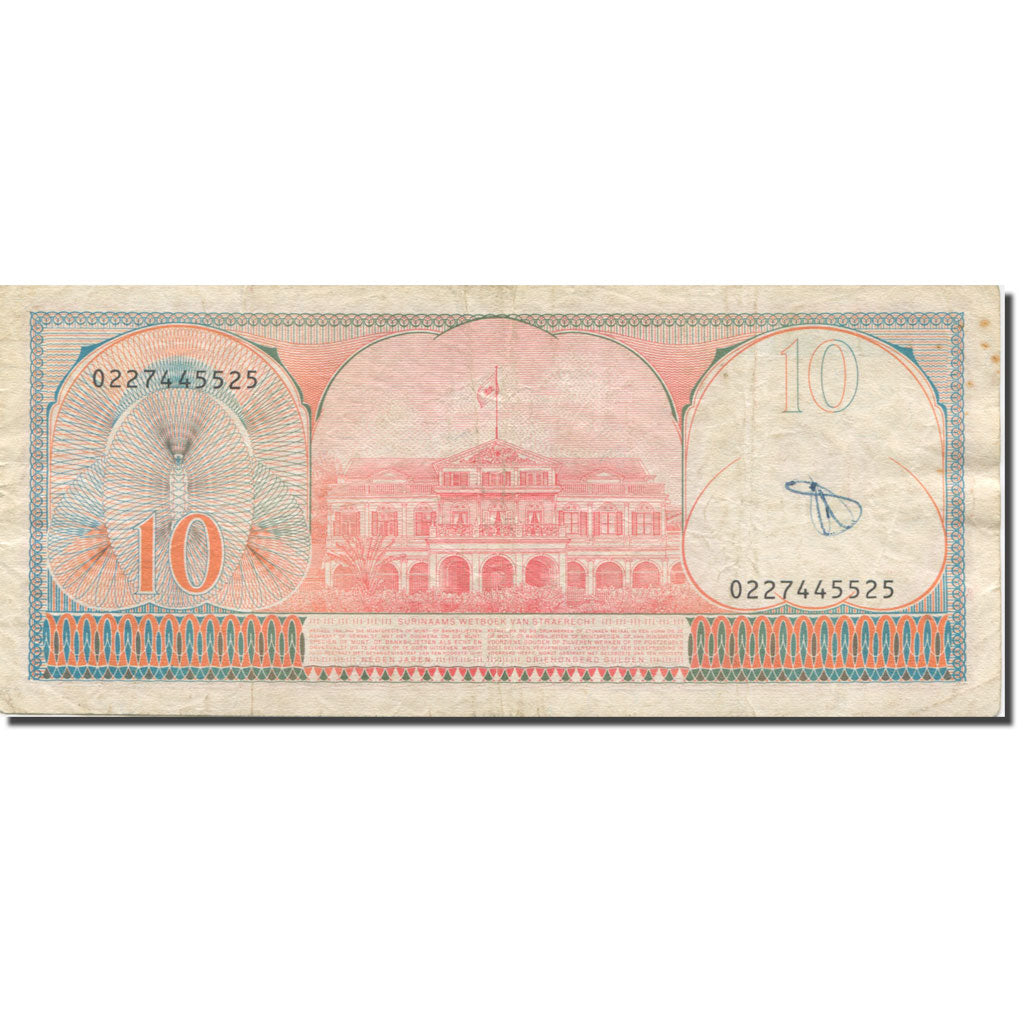 Banknote, Surinam, 10 Gulden, 1982, 1982-04-01, KM:126, EF(40-45)