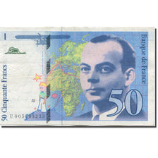 Frankreich, 50 Francs, St Exupéry, 1993, SS+, Fayette:72.2, KM:157b