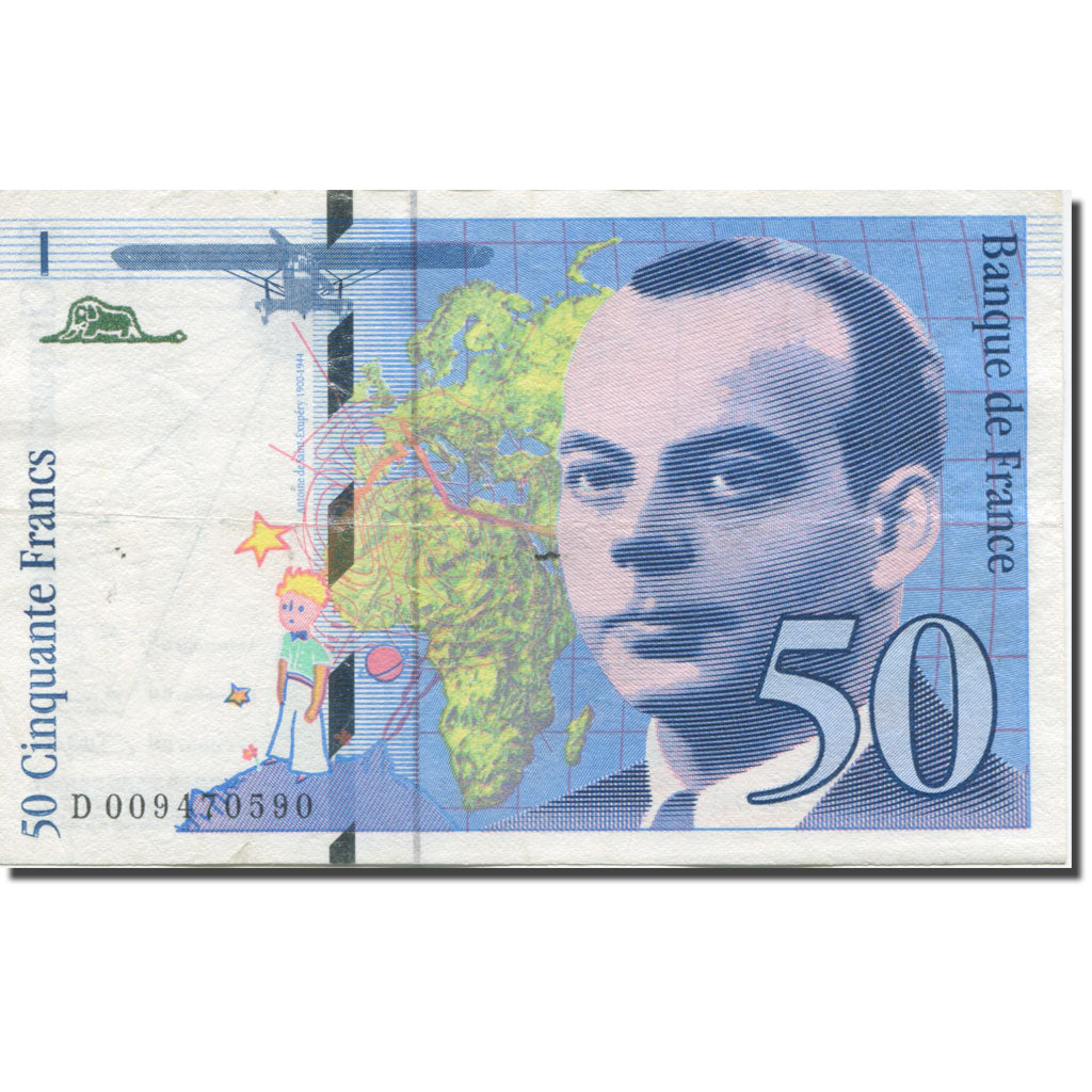 Francia, 50 Francs, St Exupéry, 1993, SPL-, Fayette:72.2, KM:157b