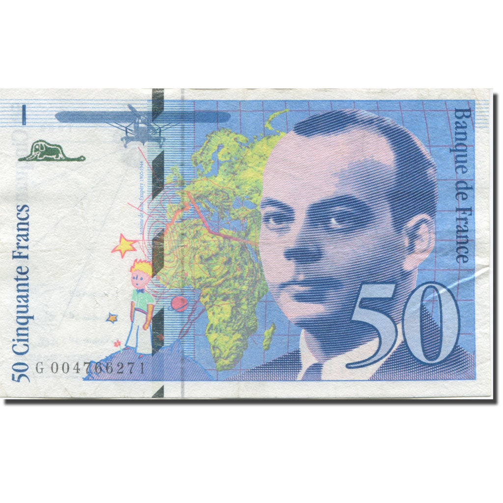 France, 50 Francs, St Exupéry, 1992, SUP, Fayette:72.1b, KM:157a