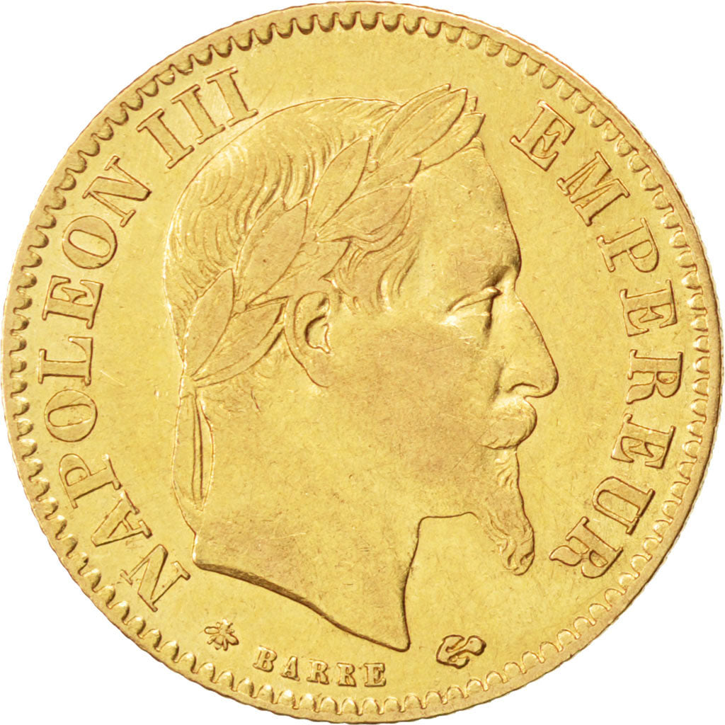 Second Empire, 10 Francs or Napoléon III tête laurée 1868 Paris, KM 800.1