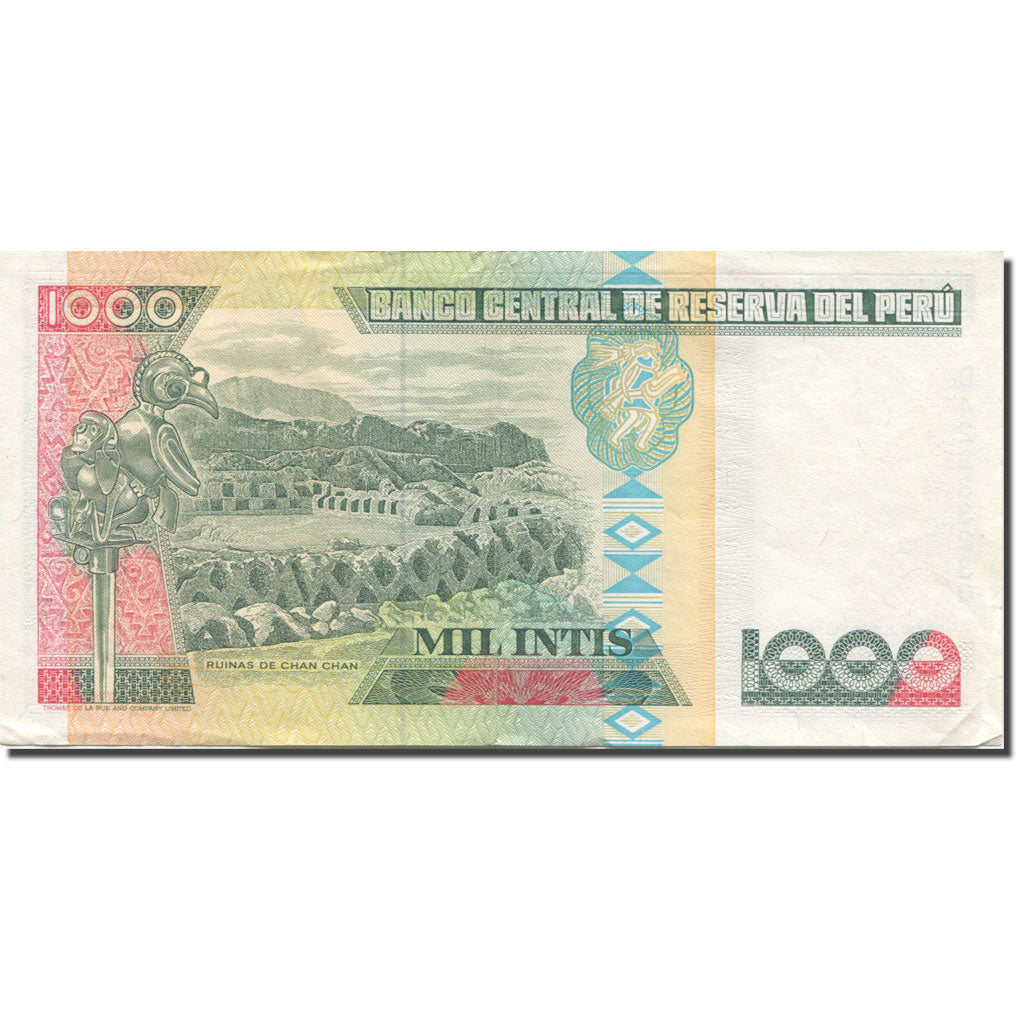 Banknote, Peru, 1000 Intis, 1988, 1988-06-28, KM:136b, AU(55-58)