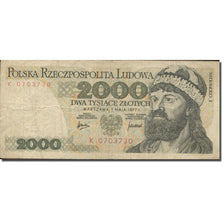 Biljet, Polen, 2000 Zlotych, 1977, 1977-05-01, KM:147a, TTB
