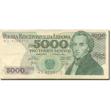 Billet, Pologne, 5000 Zlotych, 1982, 1982-06-01, KM:150a, SUP