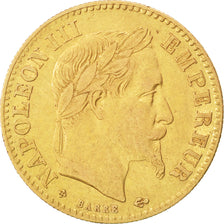 Francia, Napoleon III, Napoléon III, 10 Francs, 1862, Strasbourg, BB, Oro, K...