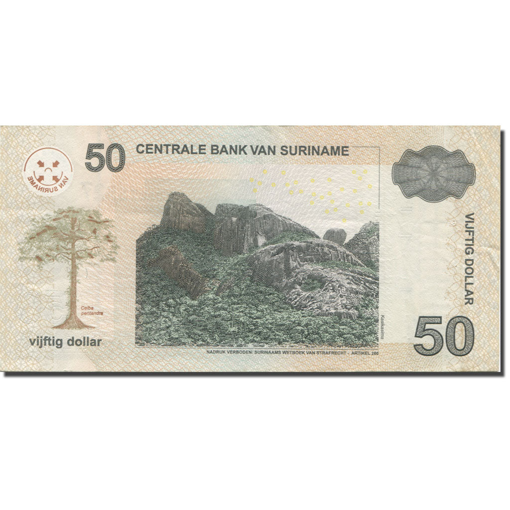 Banknote, Surinam, 50 Dollars, 2009, 2009-05-01, AU(55-58)