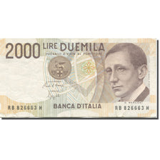 Banknot, Włochy, 2000 Lire, 1990-1994, 1990, KM:115, AU(55-58)
