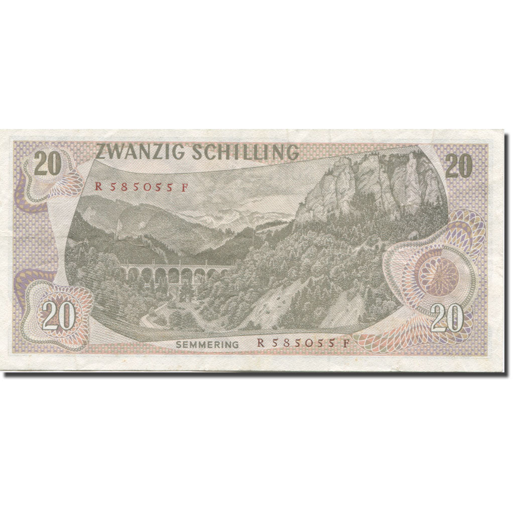 Banknote, Austria, 20 Schilling, 1966-67, 1967-07-02, KM:142a, AU(55-58)