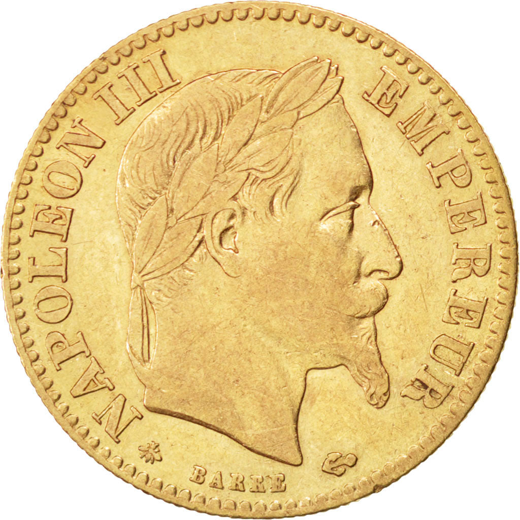 FRANCE, Napoléon III, 10 Francs, 1862, Paris, KM #800.1, EF(40-45), Gold, Gadour