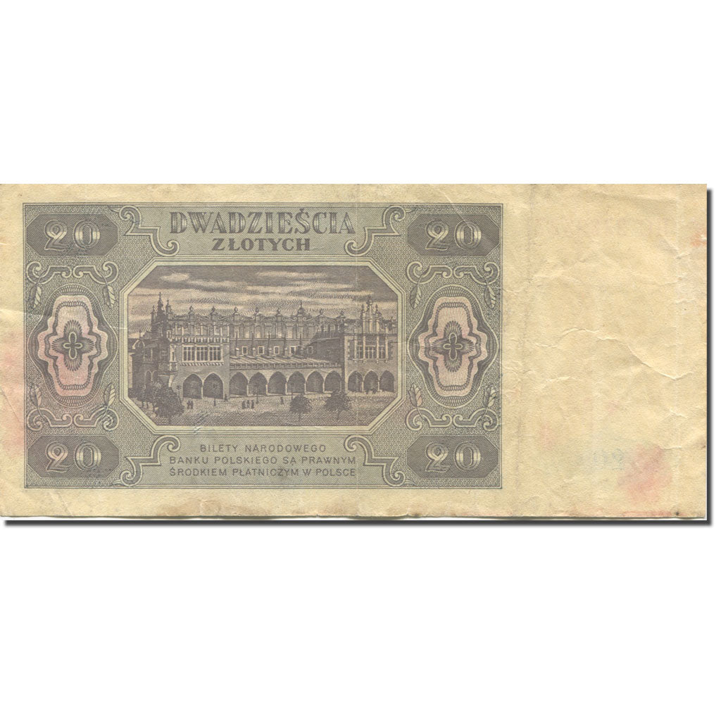 Banconote, Polonia, 20 Zlotych, 1948, 1948-07-01, KM:137, BB
