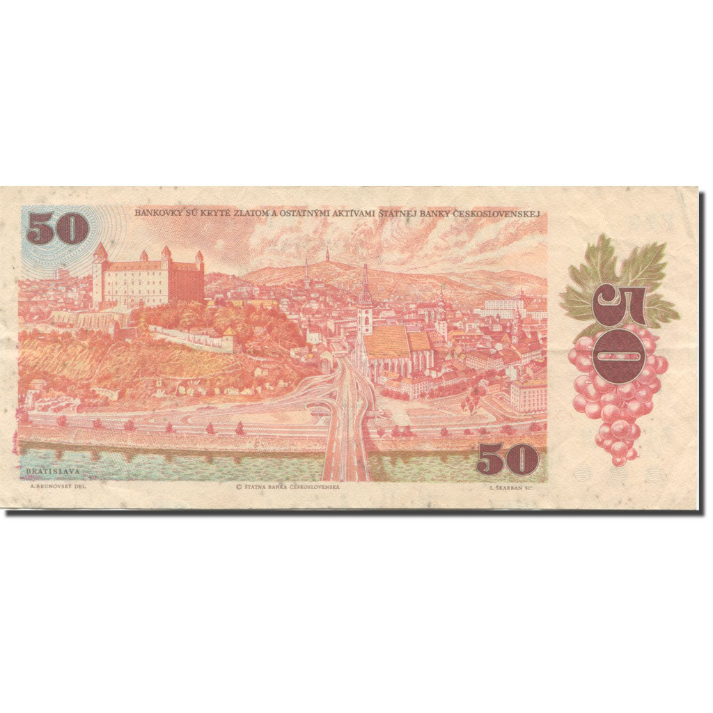 Banconote, Cecoslovacchia, 50 Korun, 1987, KM:96a, BB