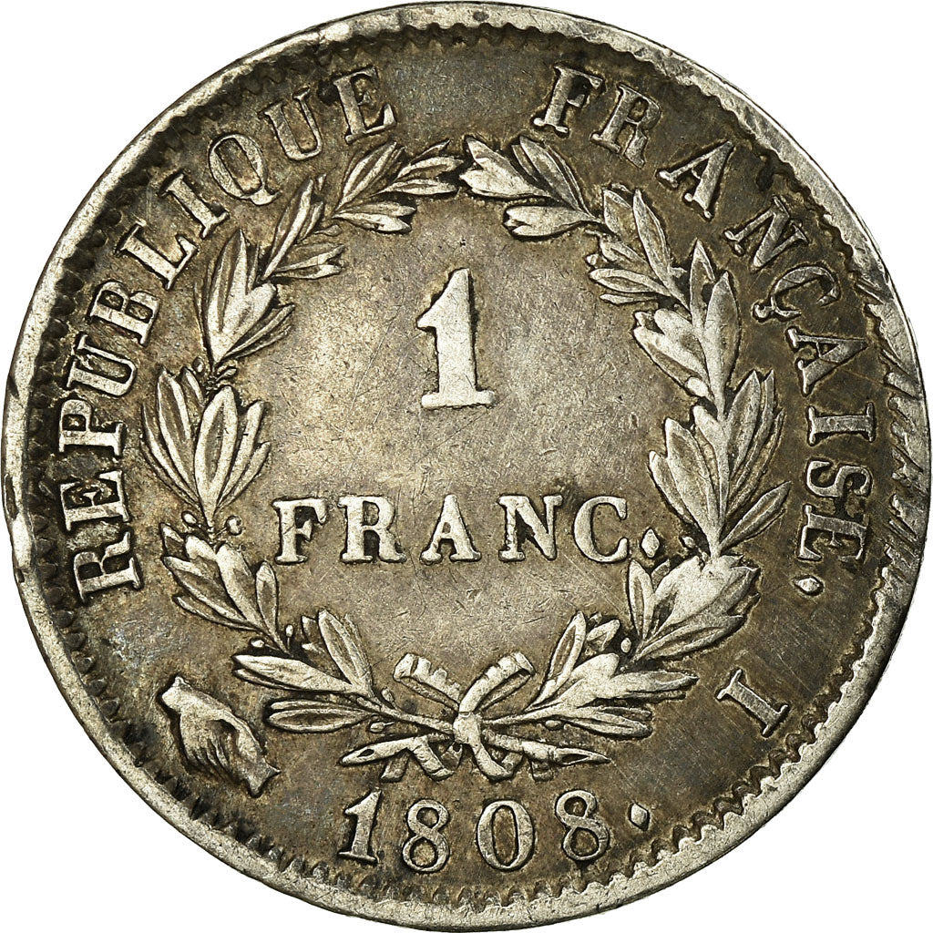 Coin, France, Napoléon I, Franc, 1808, Limoges, EF(40-45), Silver, KM:682.6
