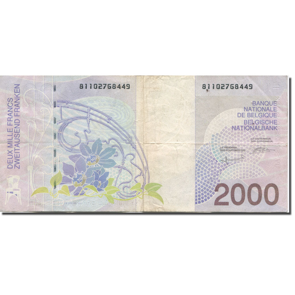 Billet, Belgique, 2000 Francs, 1994-2001, KM:151, TTB
