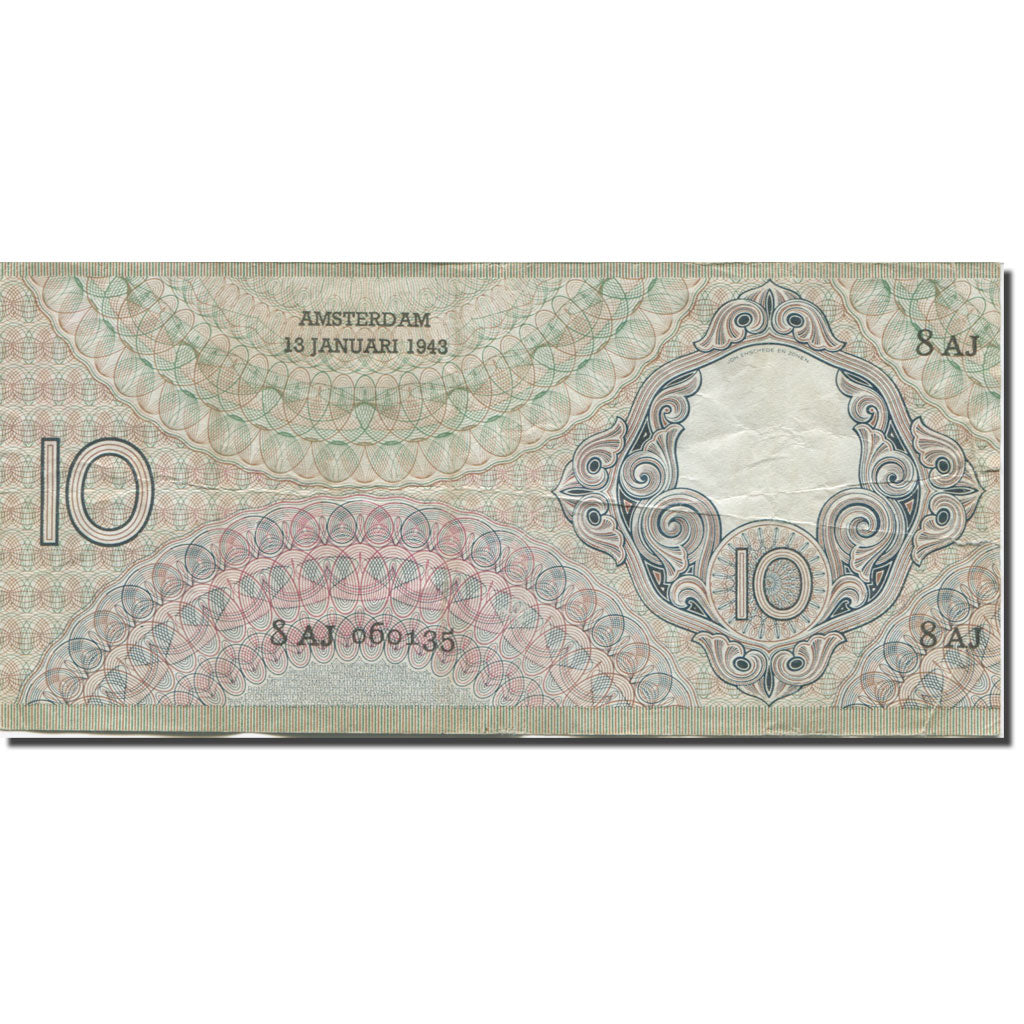 Banknote, Netherlands, 10 Gulden, 1943-01-13, KM:59, VF(30-35)