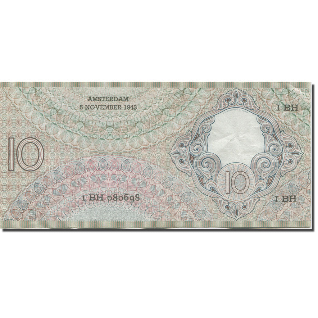 Banknote, Netherlands, 10 Gulden, 1943-11-05, KM:59, AU(50-53)
