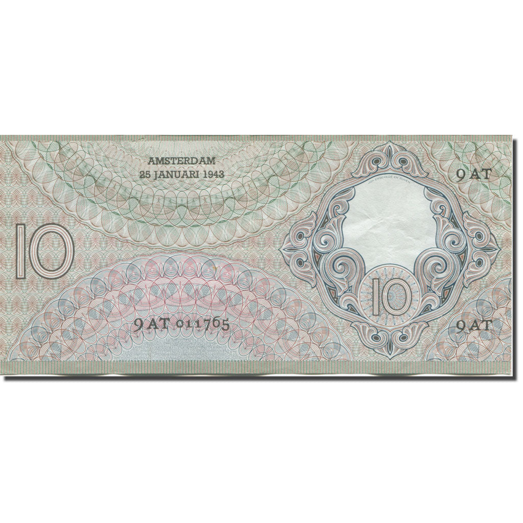 Banknote, Netherlands, 10 Gulden, 1943-01-25, KM:59, AU(50-53)