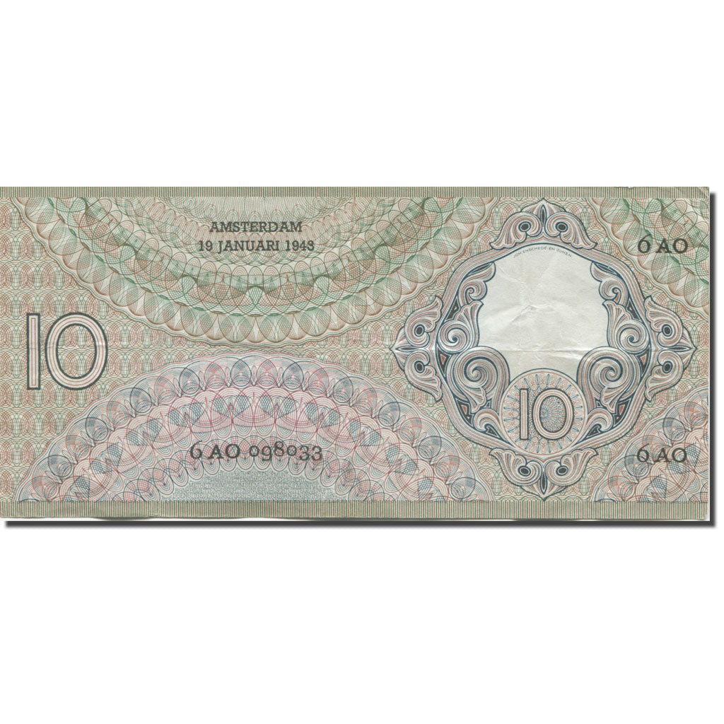 Banknote, Netherlands, 10 Gulden, 1943-01-19, KM:59, EF(40-45)