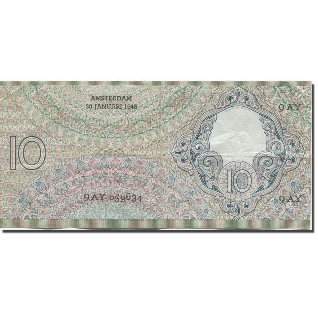Banknote, Netherlands, 10 Gulden, 1943-01-30, KM:59, EF(40-45)