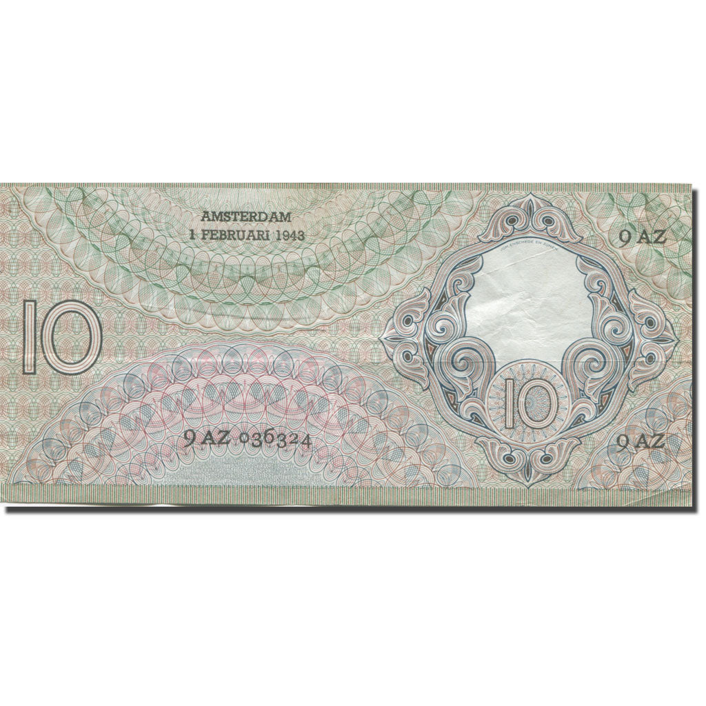 Banknote, Netherlands, 10 Gulden, 1943-02-01, KM:59, EF(40-45)