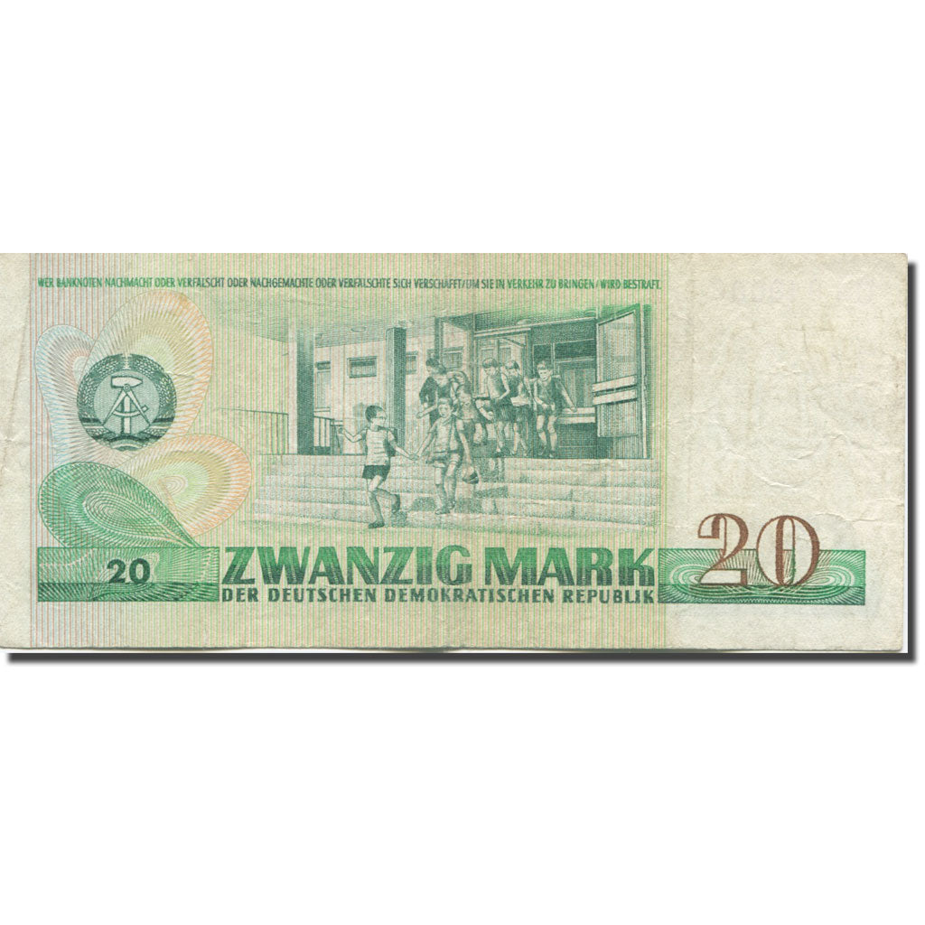 Banknote, Germany - Democratic Republic, 20 Mark, 1971-1985, 1975, KM:29a
