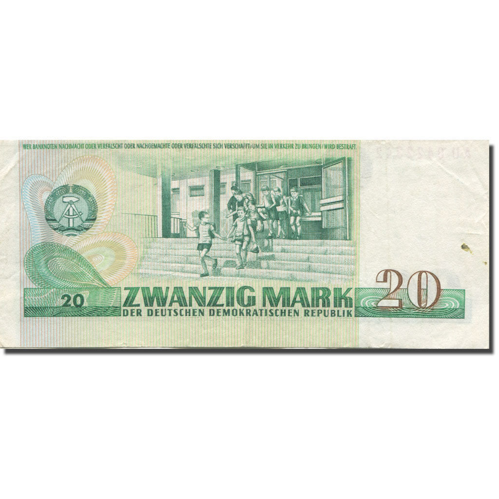 Banknote, Germany - Democratic Republic, 20 Mark, 1971-1985, 1986, KM:29b