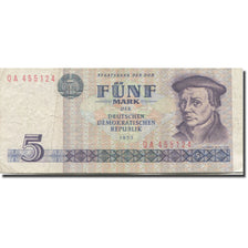 Banknote, Germany - Democratic Republic, 5 Mark, 1971-1985, 1987, KM:27b