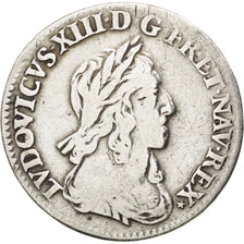 FRANCE, 1/12 Ecu, 1642, Paris, F(12-15), Silver, Gadoury #46, 2.15