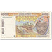 Billet, West African States, 1000 Francs, 1991-1992, 1993, KM:711Kg, TTB