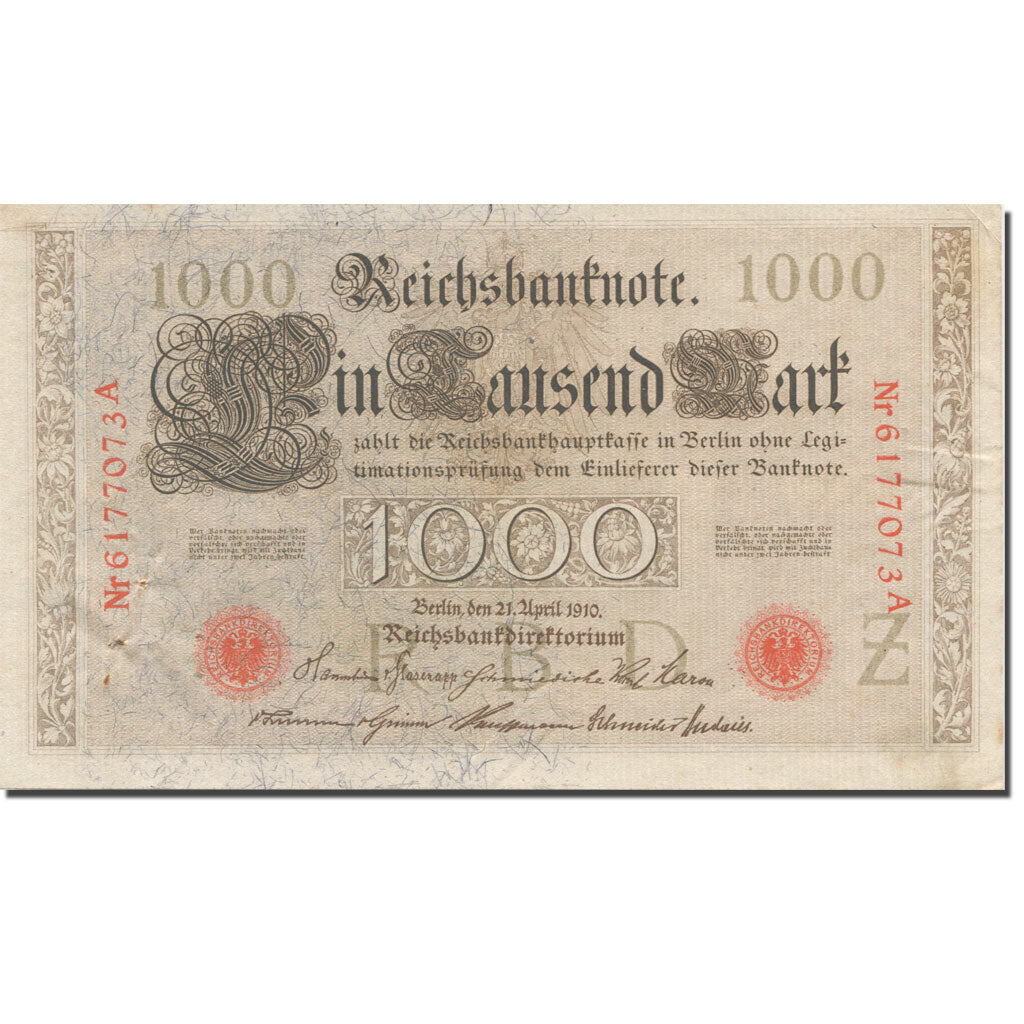 Banknote, Germany, 1000 Mark, 1910, 1910-04-21, KM:44b, UNC(63)