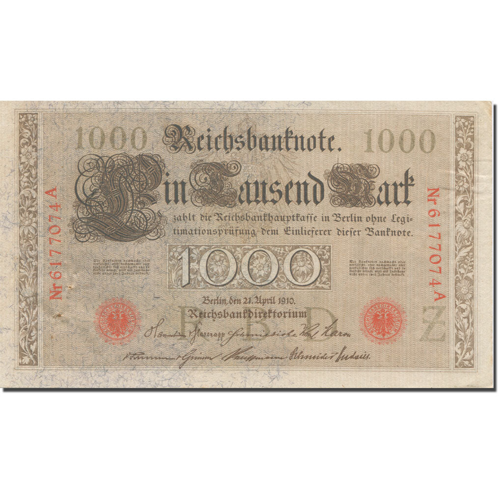 Banknote, Germany, 1000 Mark, 1910, 1910-04-21, KM:44b, UNC(63)