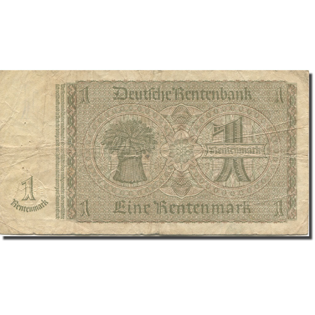 Banknote, Germany, 1 Rentenmark, 1937, 1937-01-30, KM:173a, VF(20-25)