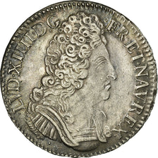 FRANCE, Écu aux 3 couronnes, ECU, 1709, Bordeaux, KM #386.9, AU(50-53), Silver, 