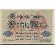 Nota, Alemanha, 50 Mark, 1914, 1914-08-05, KM:49b, AU(55-58)