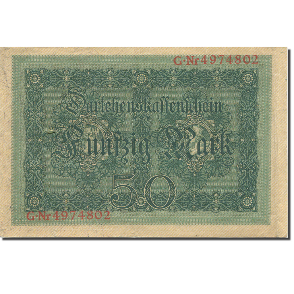 Banknote, Germany, 50 Mark, 1914, 1914-08-05, KM:49b, AU(55-58)