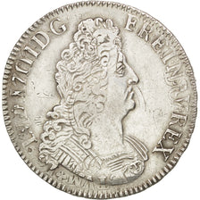 FRANCE, Écu aux 8 L 2e type, ECU, 1704, Paris, KM #360.1, EF(40-45), Silver, ...