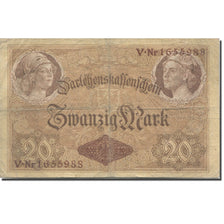 Banknote, Germany, 20 Mark, 1914, 1914-08-05, KM:48b, VF(20-25)