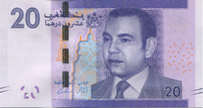 Nota, Marrocos, 20 Dirhams, UNC(65-70)